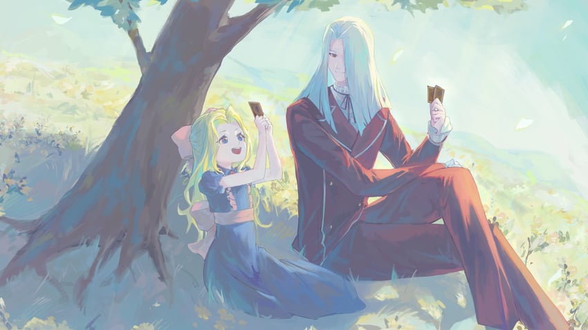 pegasus j crawford and cyndia (yu-gi-oh! and 1 more) drawn by re_(pixiv_89203939)