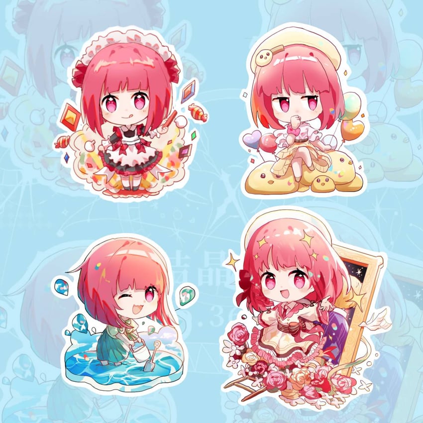 arima kana and hoshino aquamarine (oshi no ko) drawn by akirarec