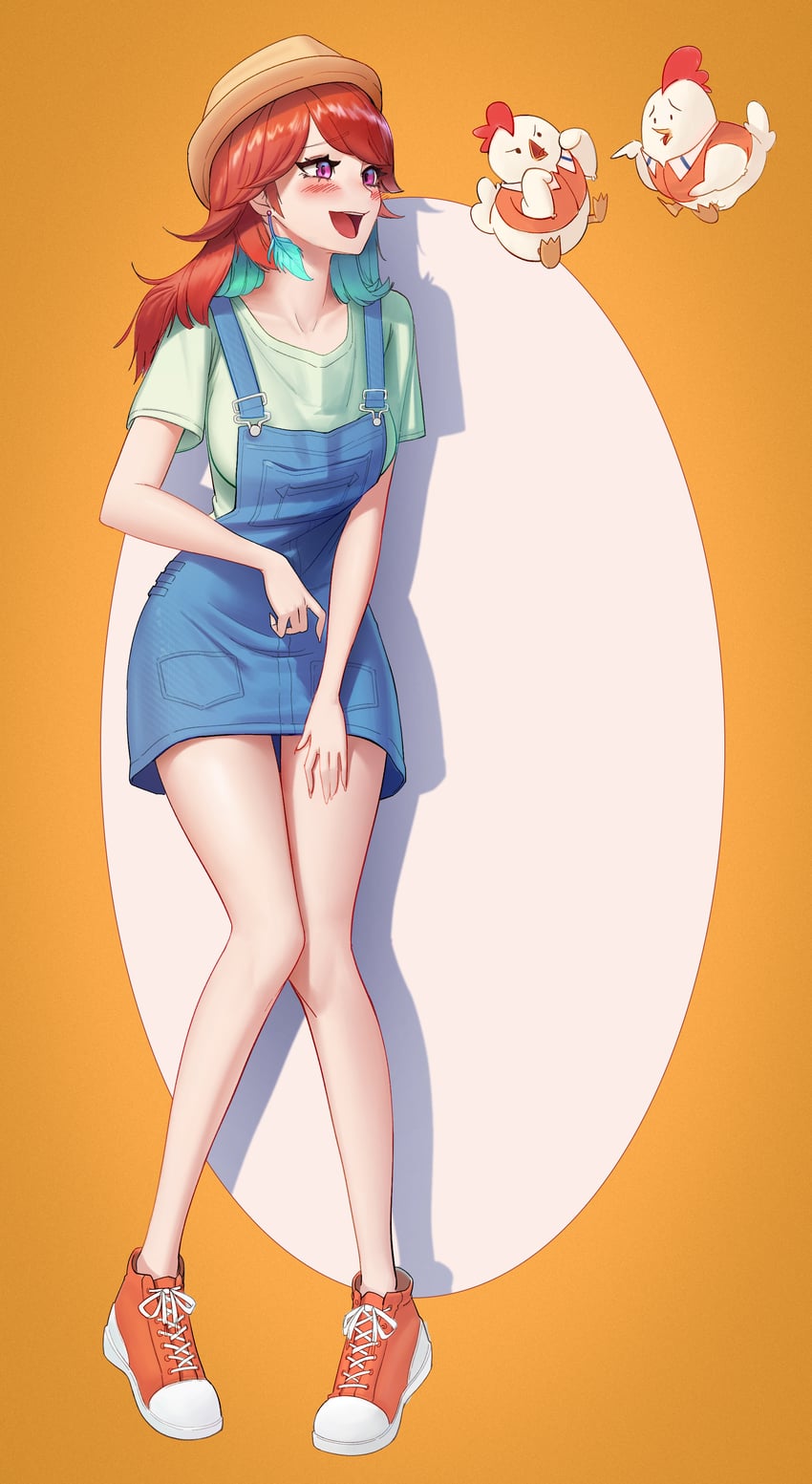 takanashi kiara and kfp employee (original and 2 more) drawn by hantata