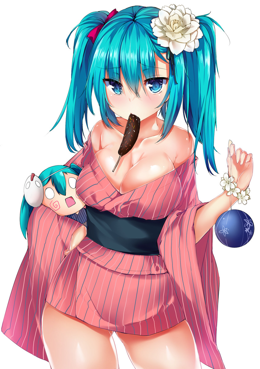 hatsune miku and hachune miku (vocaloid) drawn by ryuuji_teitoku