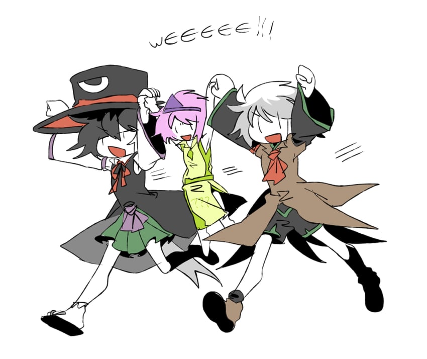 enraku tsubakura, houlen yabusame, and shion (len'en) drawn by ling_s