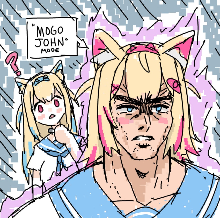 fuwawa abyssgard and mococo abyssgard (hololive and 1 more) drawn by msp_bozo