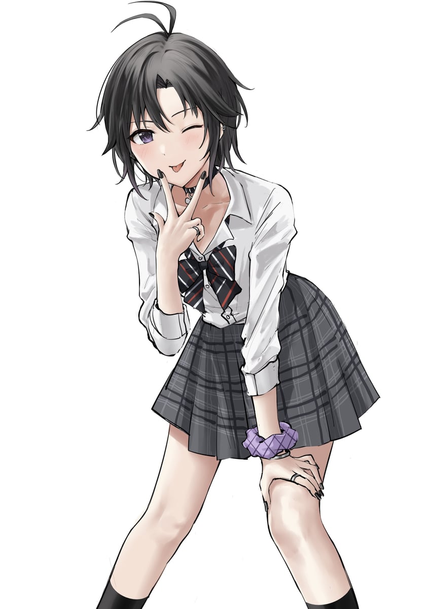 kikuchi makoto (idolmaster and 2 more) drawn by aburi-gatana