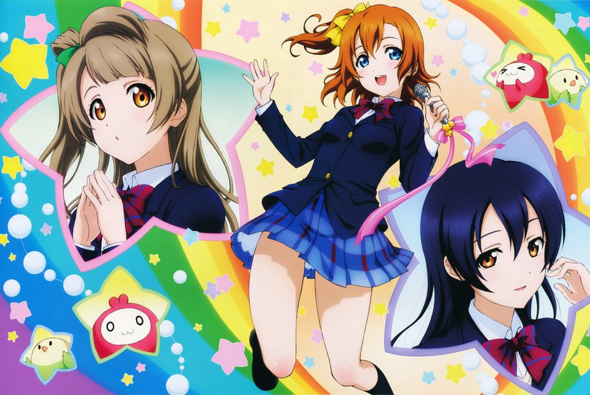 sonoda umi, minami kotori, and kosaka honoka (love live! and 1 more)