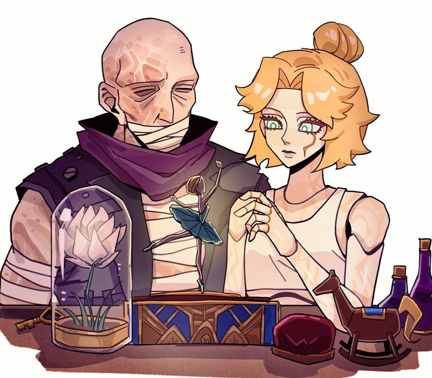orianna, singed, arcane singed, and arcane orianna (league of legends and 1 more) drawn by bambooshoottt