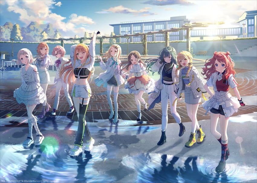 shinosawa hiro, fujita kotone, hanami saki, tsukimura temari, himesaki rinami, and 4 more (idolmaster and 1 more)