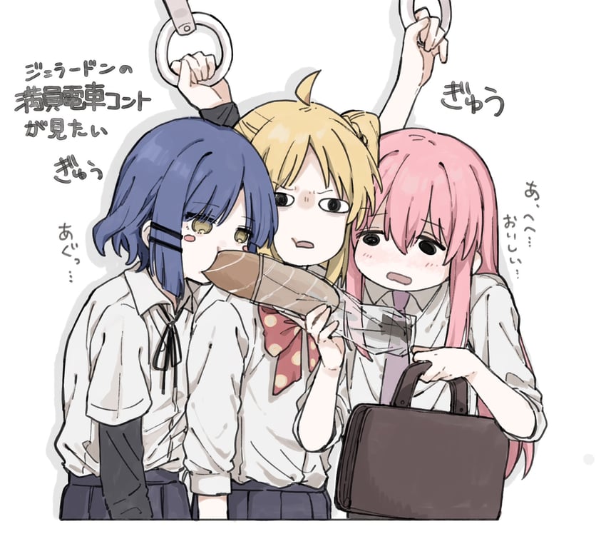 gotoh hitori, ijichi nijika, and yamada ryo (bocchi the rock!) drawn by oshio_(baniniwana)