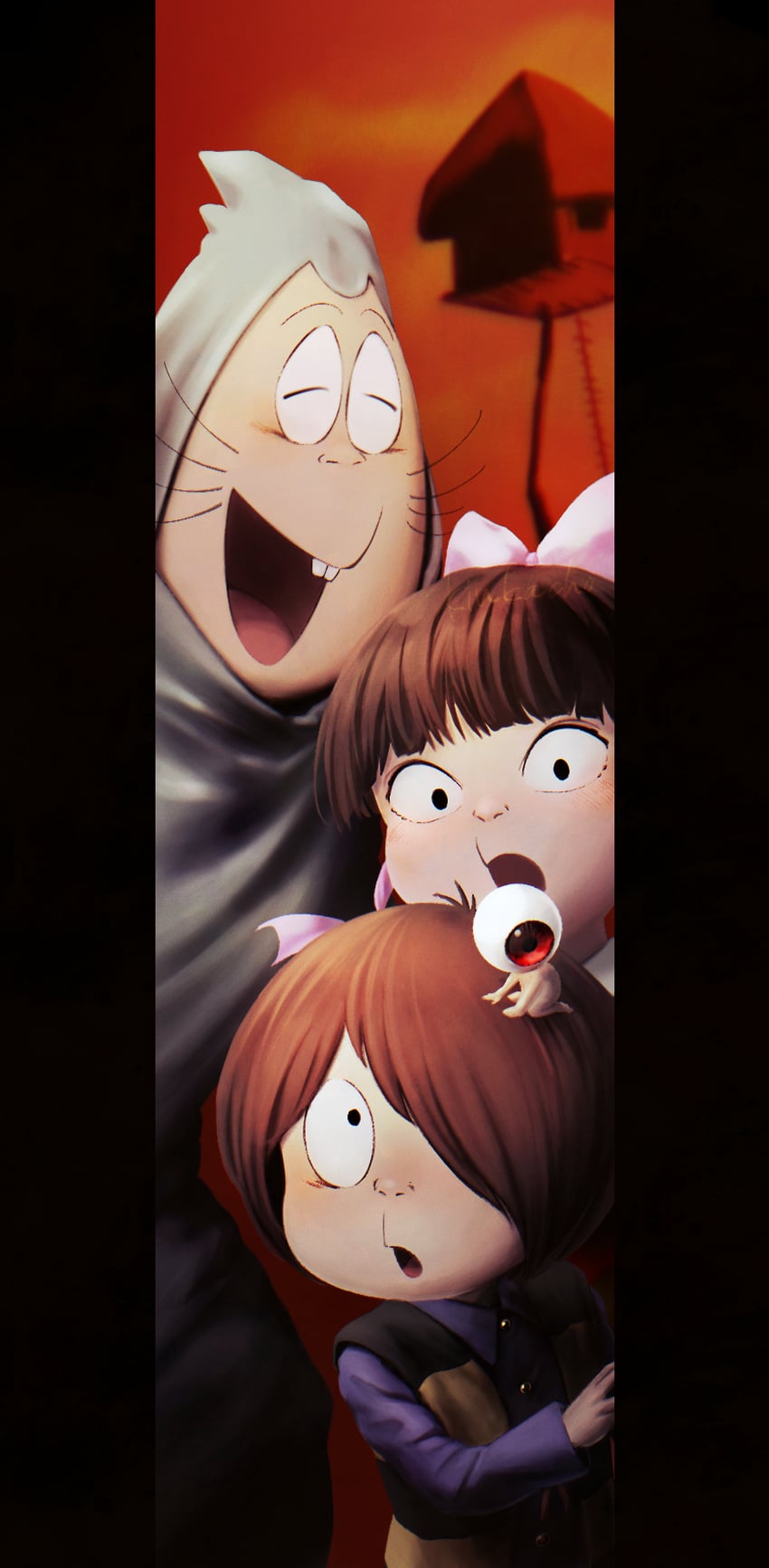 nekomusume, kitarou, medama oyaji, and nezumi otoko (gegege no kitarou) drawn by kujukusima
