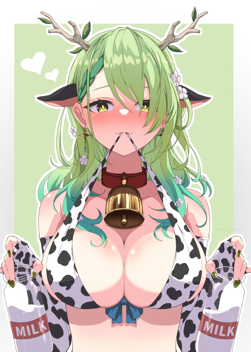 ceres fauna (hololive and 1 more) drawn by kaiju_ryoku