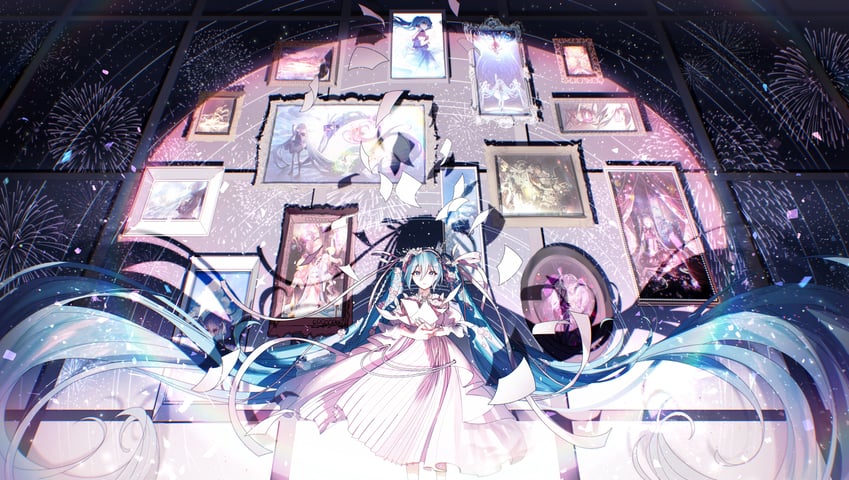 hatsune miku, kagamine rin, kagamine len, megurine luka, kaito, and 8 more (vocaloid and 7 more) drawn by kika