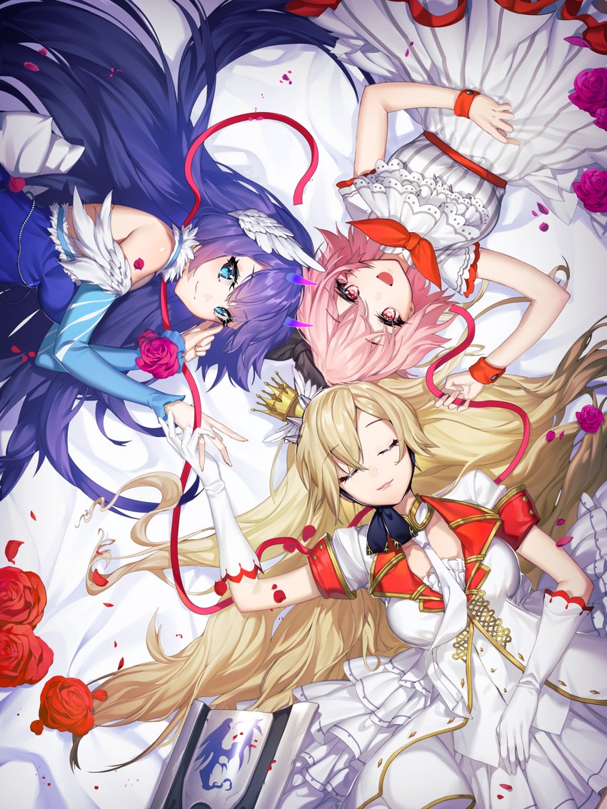 saya, nina, and victoria (illusion connect) drawn by yamijam