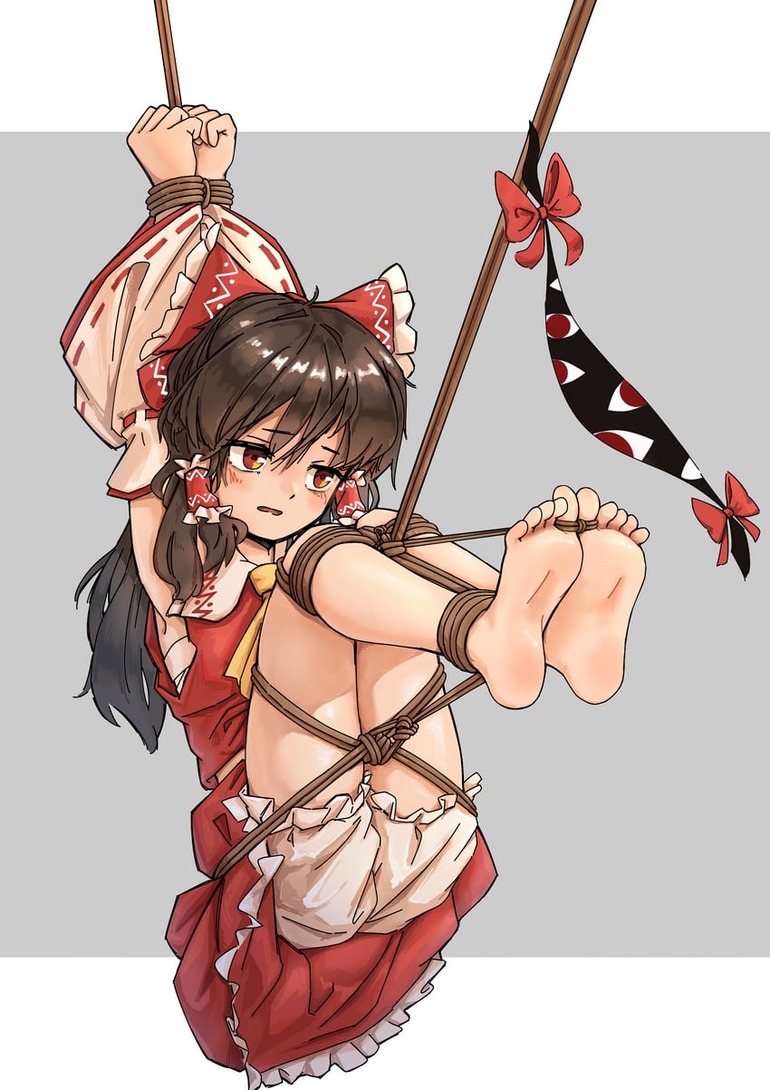 hakurei reimu (touhou) drawn by lyutikovski