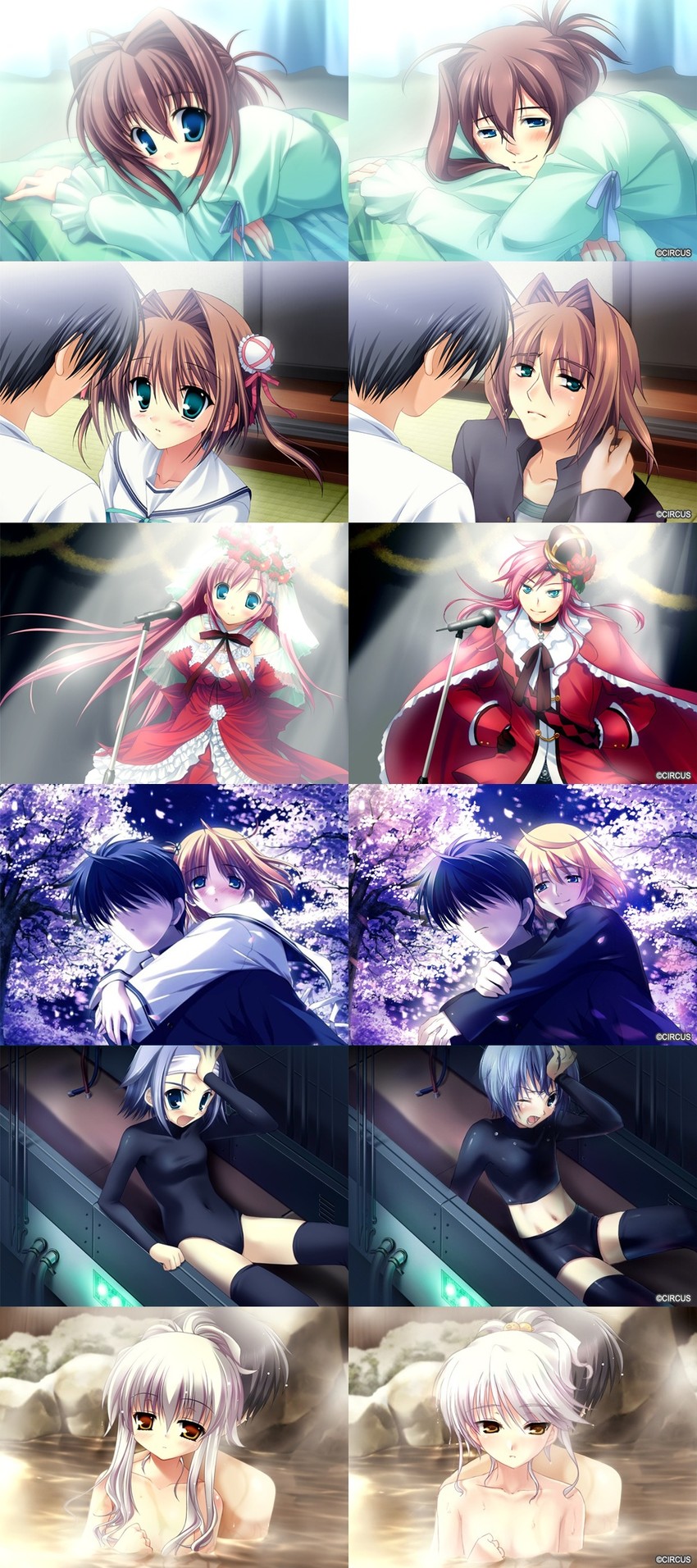 asakura otome, asakura yume, shirakawa nanaka, tsukishima koko, yukimura anzu, and 2 more (da capo and 1 more)