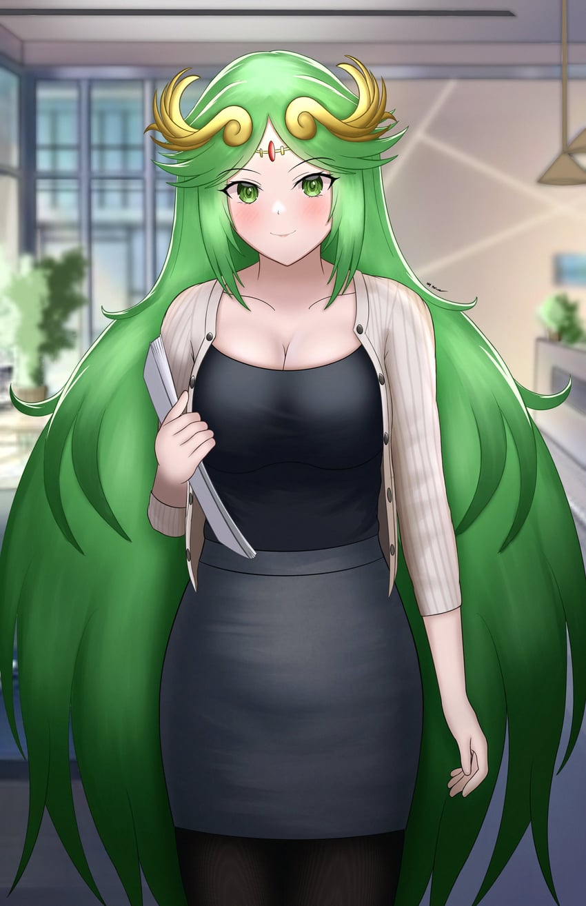 palutena (kid icarus and 1 more) drawn by delvy_17