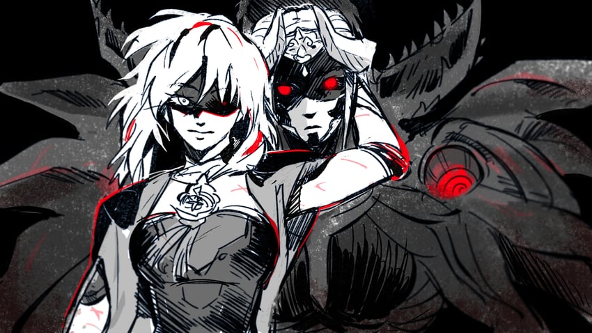 female byleth and edelgard von hresvelg (fire emblem and 1 more) drawn by 13degree