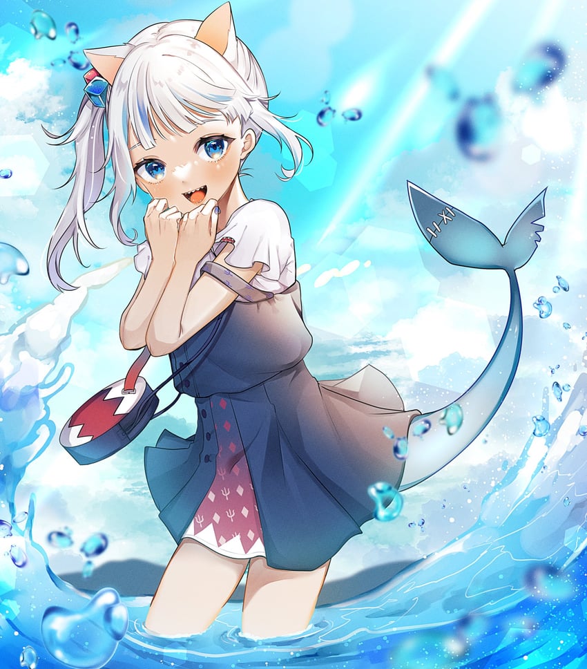 gawr gura (hololive and 1 more) drawn by norisukexxy