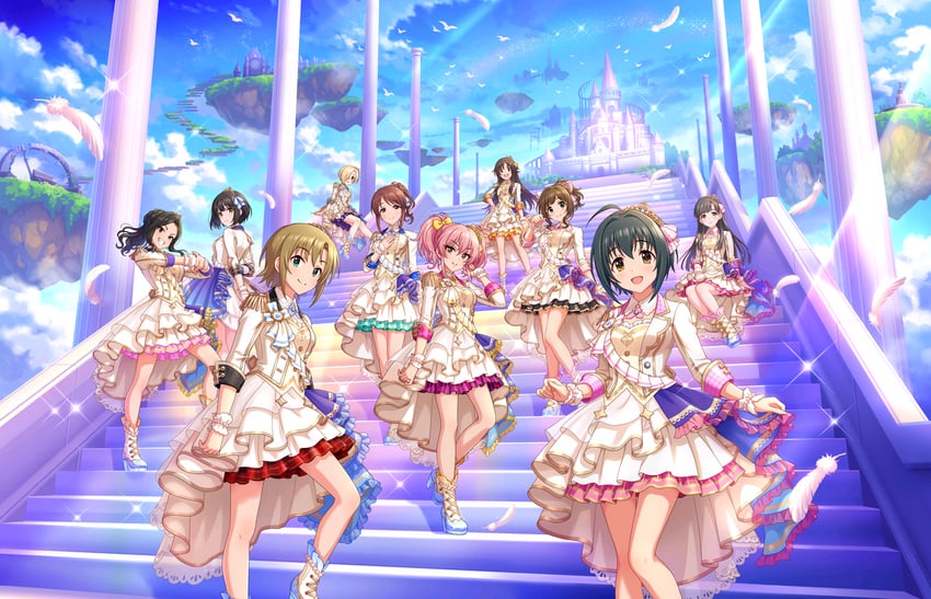 jougasaki mika, maekawa miku, tada riina, kohinata miho, mukai takumi, and 4 more (idolmaster and 2 more)