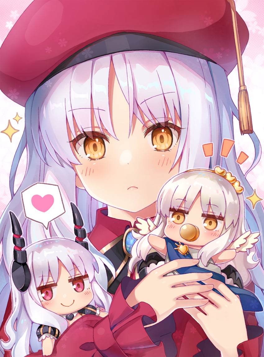 caren hortensia and super baby caren (fate and 1 more) drawn by rioshi