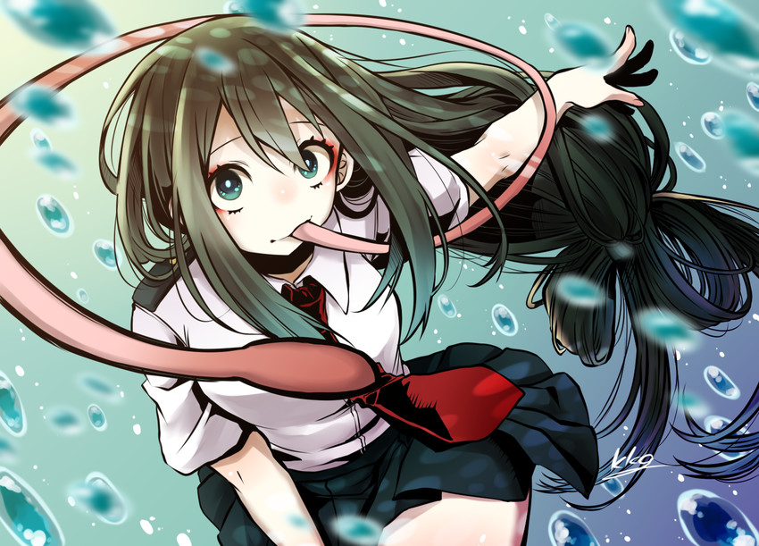 asui tsuyu (boku no hero academia) drawn by kokage_(hatomugi7422)