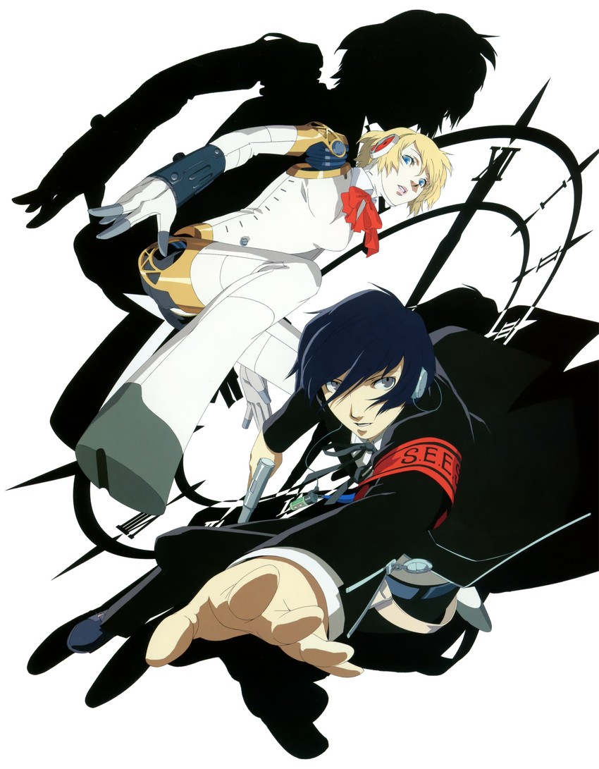 yuuki makoto and aigis (persona and 1 more) drawn by soejima_shigenori