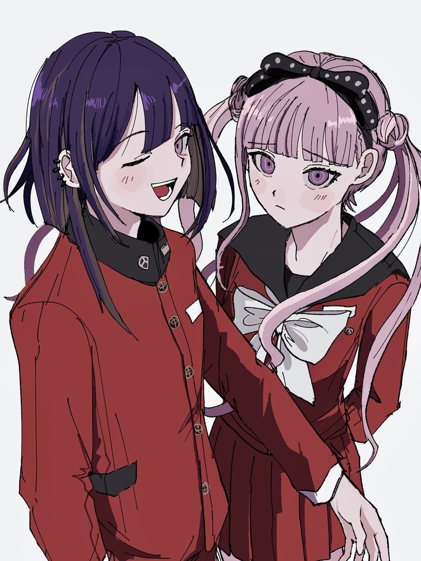 tsukumo kako and tsukumo ima (the hundred line -last defense academy-) drawn by suginami_(sg4nm)