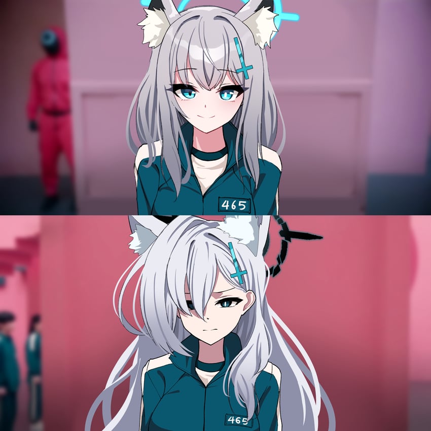 shiroko and shiroko terror (blue archive and 1 more) drawn by tost_(cloi123)