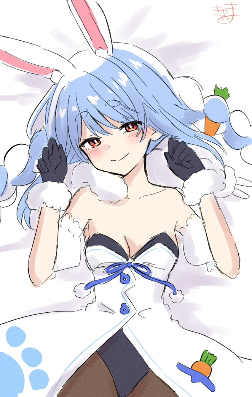 usada pekora and don-chan (hololive) drawn by kiritoma
