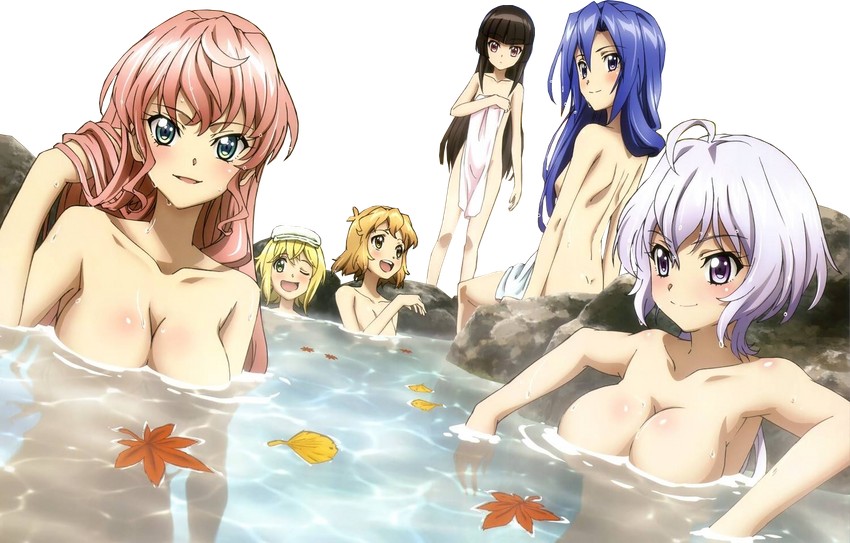 yukine chris, tachibana hibiki, akatsuki kirika, tsukuyomi shirabe, kazanari tsubasa, and 1 more (senki zesshou symphogear) drawn by imanishi_ryou