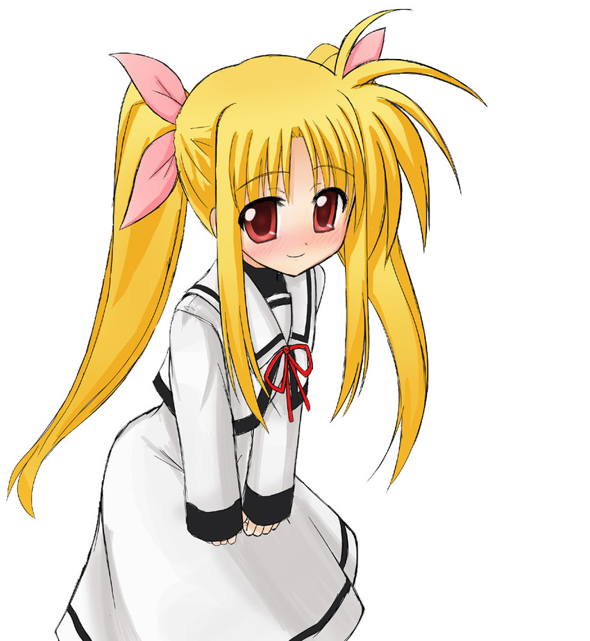 fate testarossa (lyrical nanoha and 2 more) drawn by mugityax