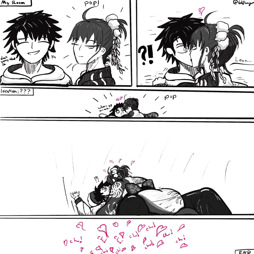 fujimaru ritsuka, ryougi shiki, and void shiki (fate and 2 more) drawn by goldkenway