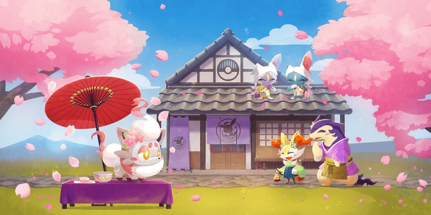 eevee, braixen, hisuian zorua, sneasel, hisuian typhlosion, and 2 more (pokemon and 1 more)