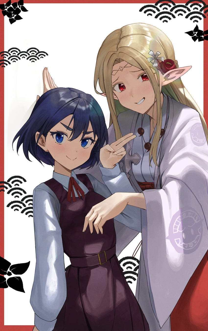 eldali ilma fanomenel and koganei koito (edomae elf) drawn by dinsoreprong64