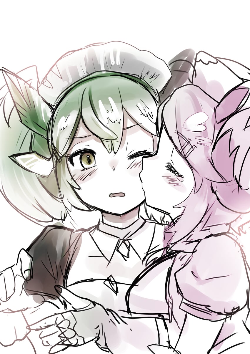 parlor dragonmaid and nurse dragonmaid (yu-gi-oh!) drawn by tora_(oyabaka_tora)
