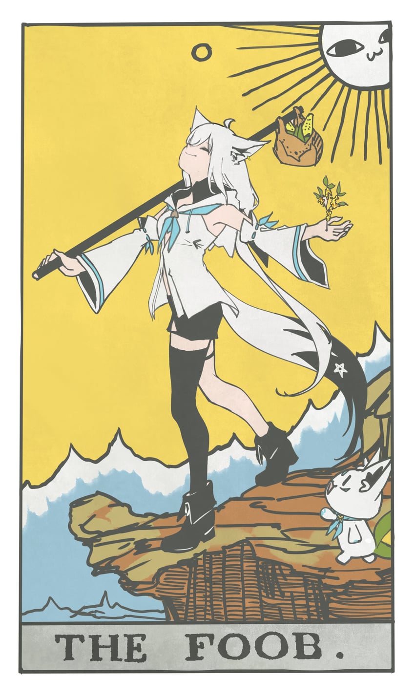 shirakami fubuki, sukonbu, and miteiru (hololive) drawn by hyde_(tabakko)