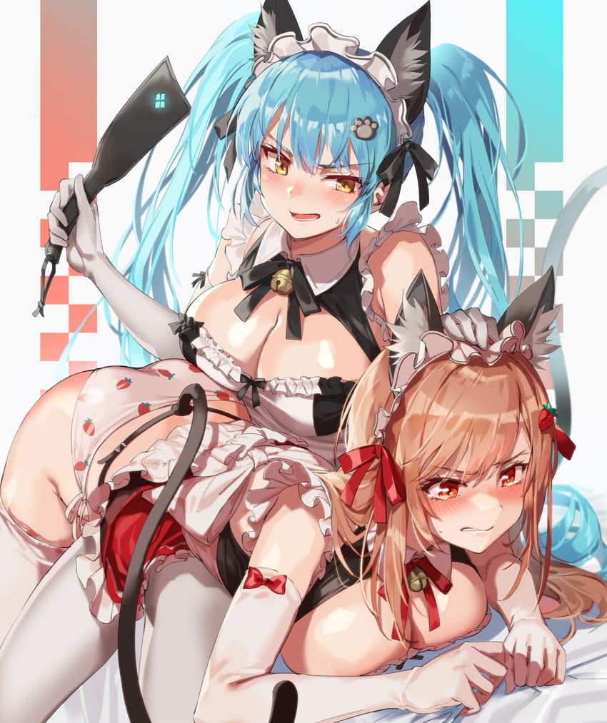 rapi and privaty (goddess of victory: nikke) drawn by michairu