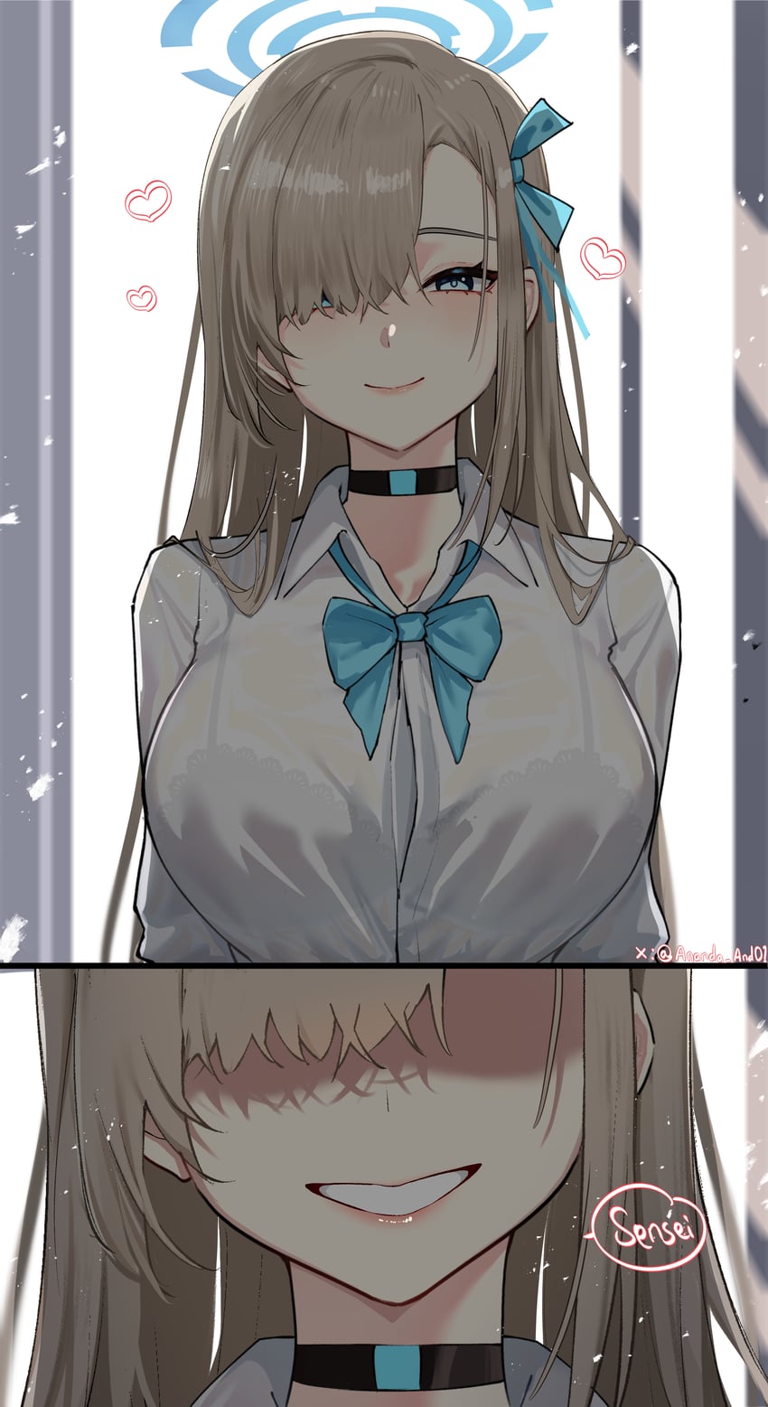 asuna (blue archive and 1 more) drawn by anandaname