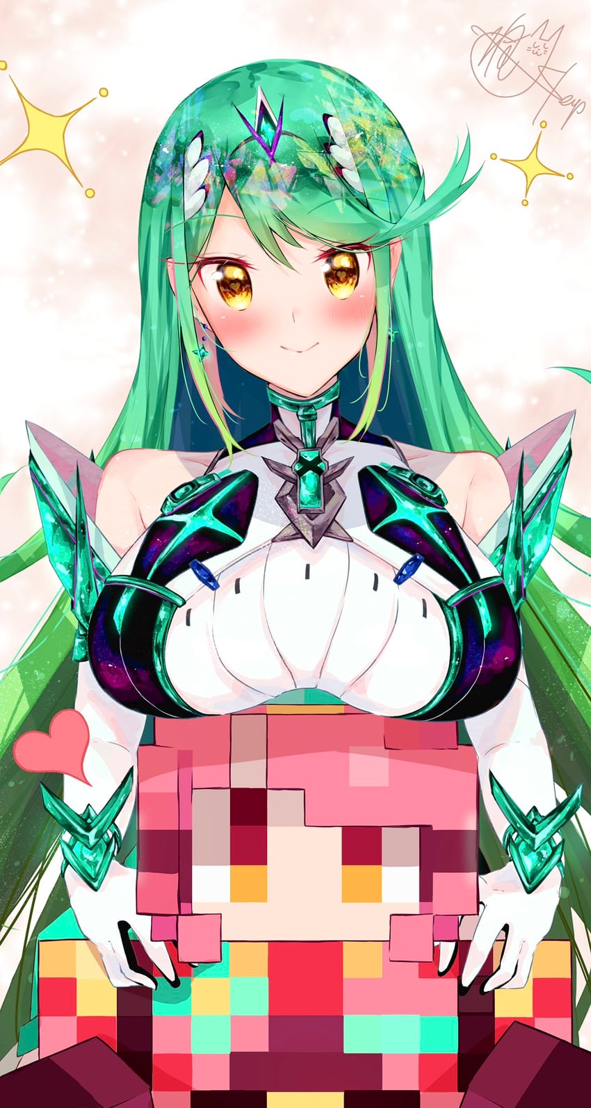 pyra and mythra (xenoblade chronicles and 1 more) drawn by nemu_(ut_kakinotane)