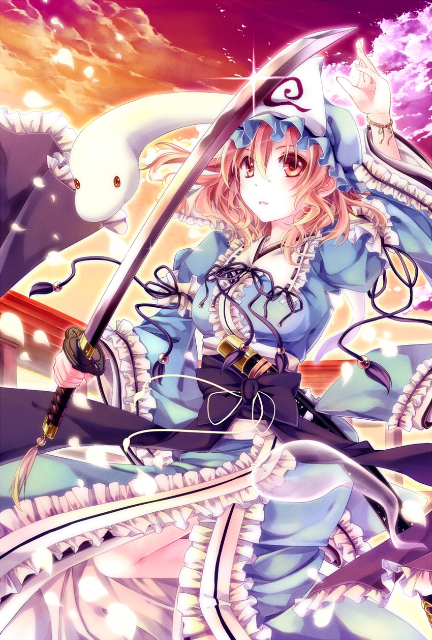 saigyouji yuyuko (touhou) drawn by mochizuki_shiina