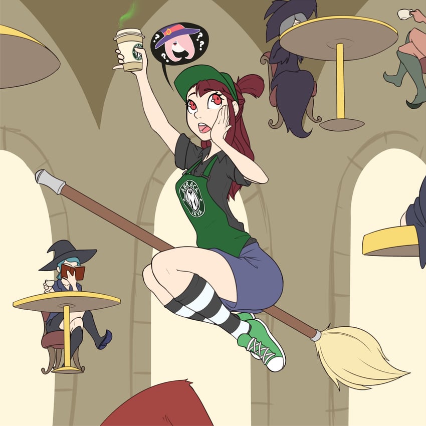 kagari atsuko and sucy manbavaran (little witch academia and 1 more) drawn by pudgeruffian