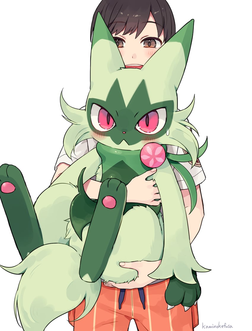 florian and floragato (pokemon and 1 more) drawn by kaminokefusa