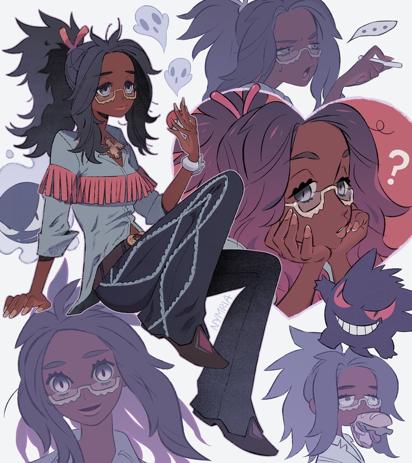 gengar, gastly, and raifort (pokemon and 1 more) drawn by nymria
