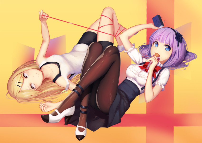 shidare hotaru and endou saya (dagashi kashi) drawn by kotoribako