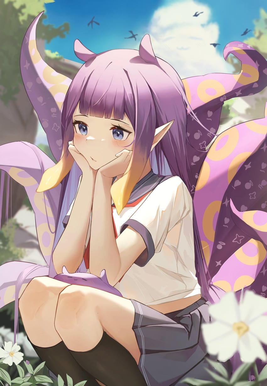 ninomae ina'nis and takodachi (hololive and 1 more) drawn by ayu_(user_xkhp7843)
