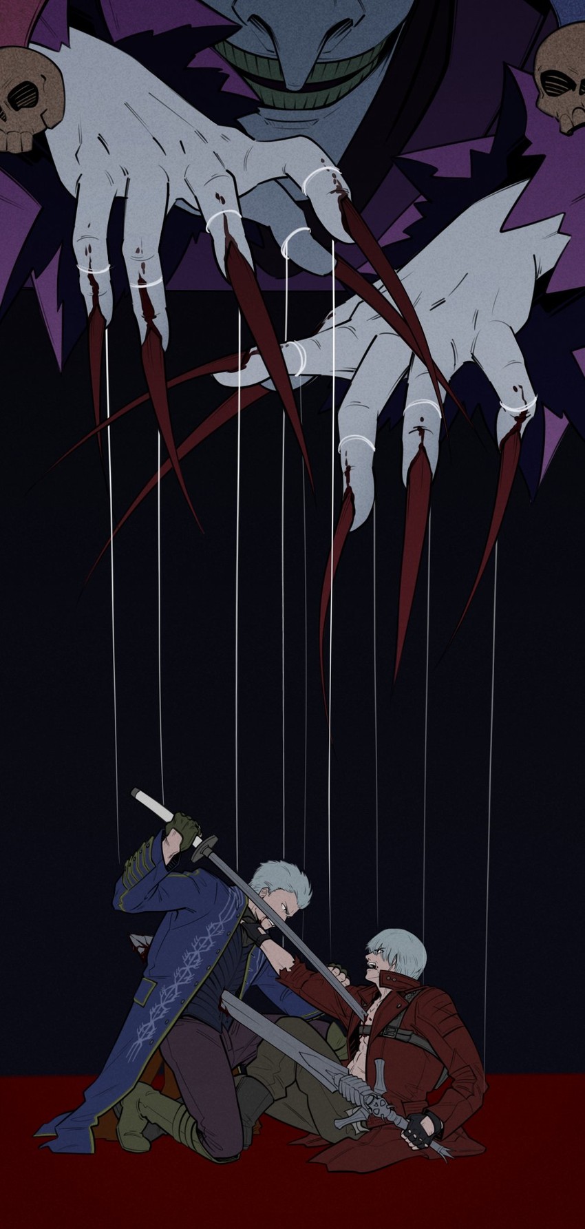 dante, vergil, and jester (devil may cry and 1 more) drawn by stelarpidgin
