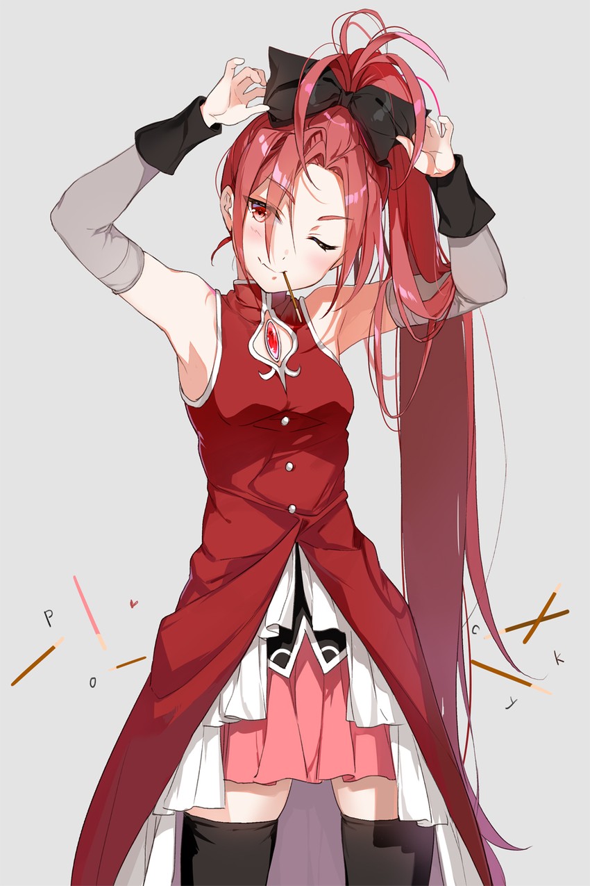 sakura kyoko (mahou shoujo madoka magica) drawn by hoshii_hisa