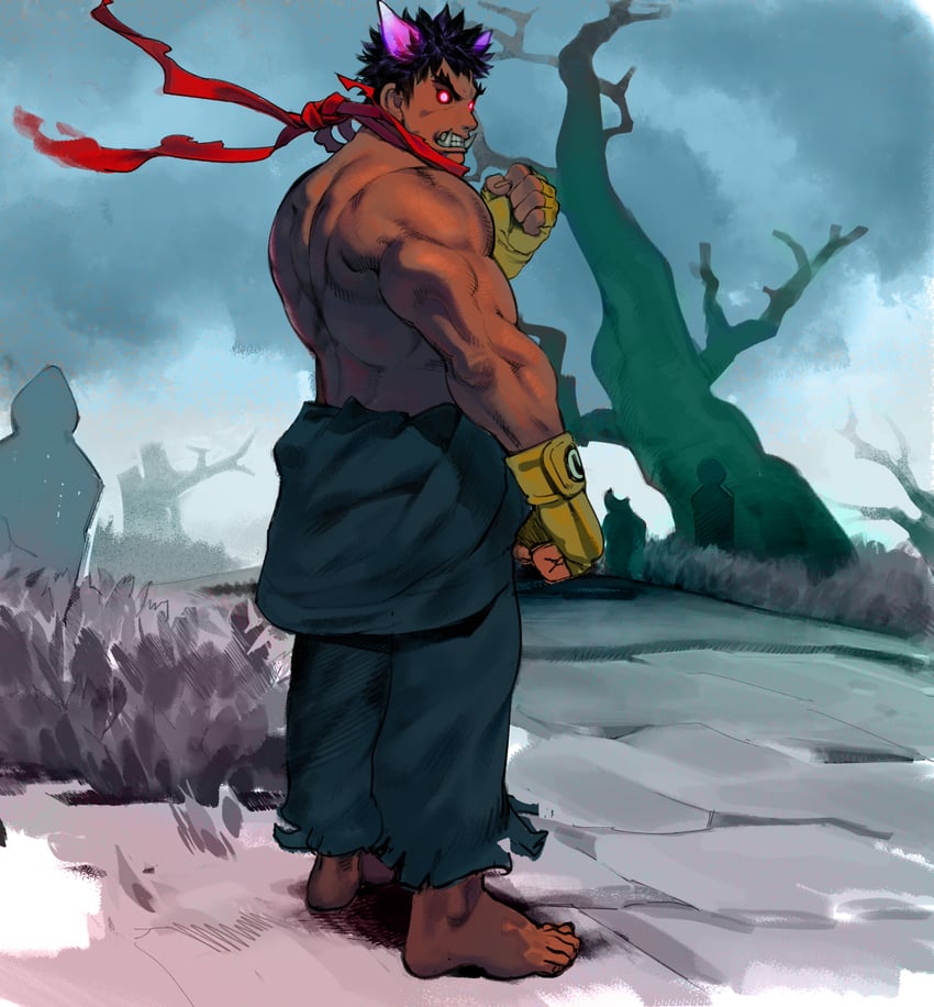 ryu and kagenarumono (street fighter and 1 more) drawn by conto