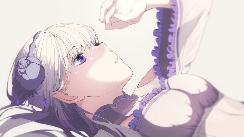 emilia (re:zero kara hajimeru isekai seikatsu) drawn by isoooo