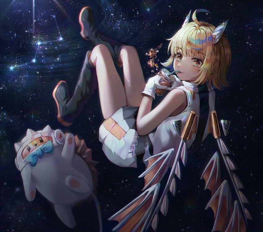 nira-chan and uniguri (zutto mayonaka de ii no ni and 1 more) drawn by mirage_(rairudiseu)