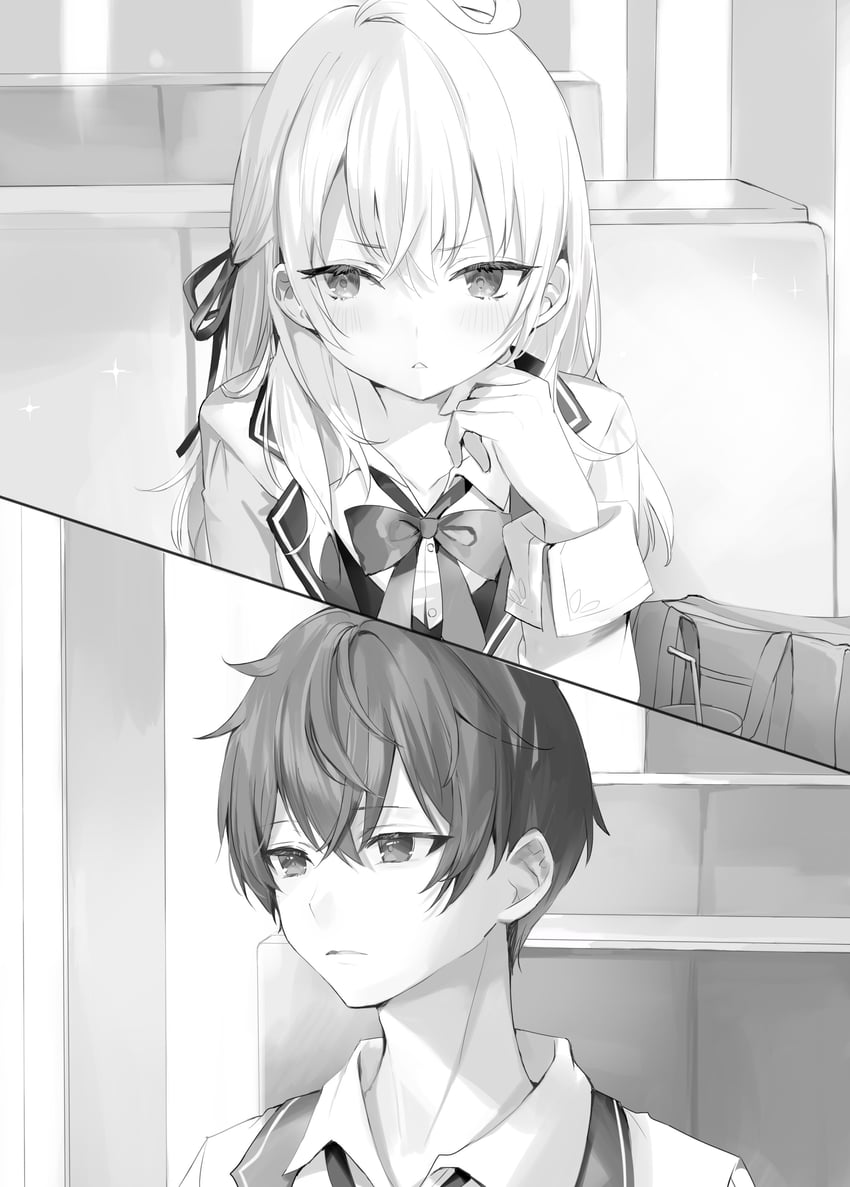 alisa mikhailovna kujou and kuze masachika (tokidoki bosotto roshia-go de dereru tonari no alya-san) drawn by momoko_(momopoco)