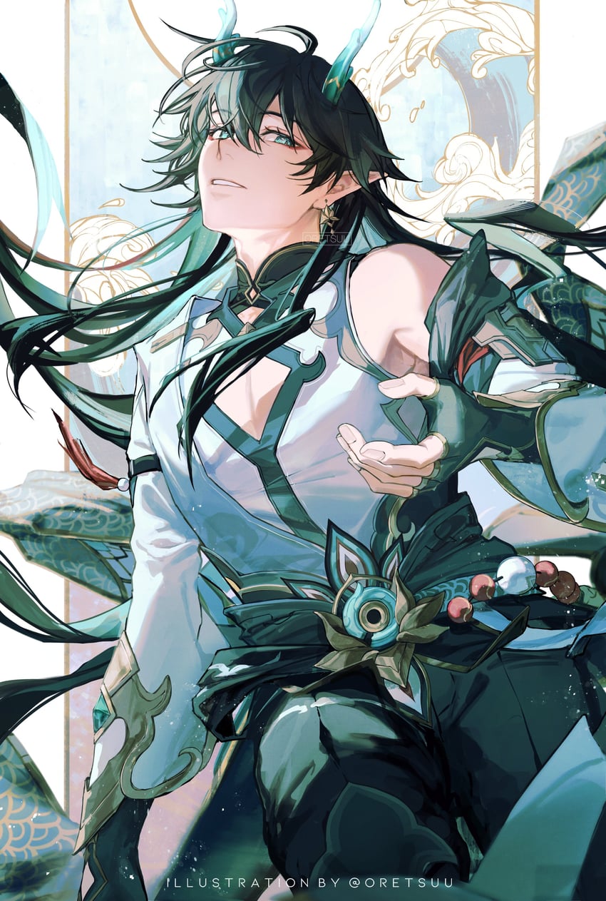 dan heng (honkai and 1 more) drawn by oretsuu